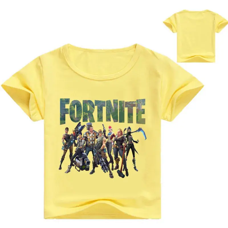 Fortnite Printed Kids T-Shirt White Black Raglan Sleeve