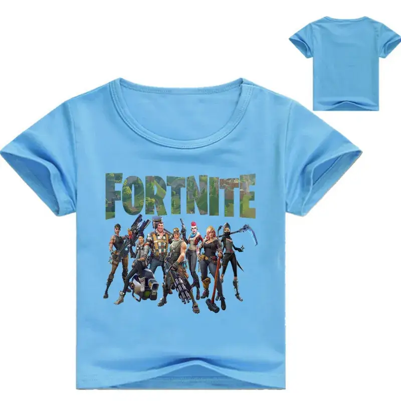 Fortnite Printed Kids T-Shirt White Black Raglan Sleeve