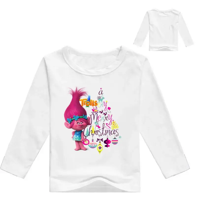 Girls Pink Long Sleeve T-Shirt with Cartoon Print - Image 9