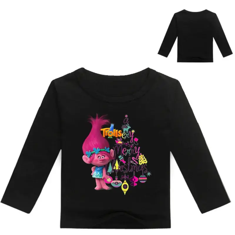 Girls Pink Long Sleeve T-Shirt with Cartoon Print - Image 10
