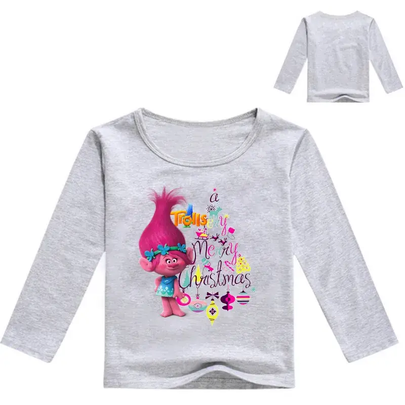 Girls Pink Long Sleeve T-Shirt with Cartoon Print - Image 5