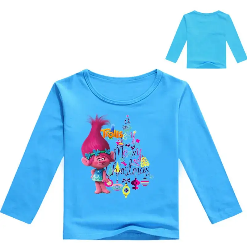 Girls Pink Long Sleeve T-Shirt with Cartoon Print - Image 7