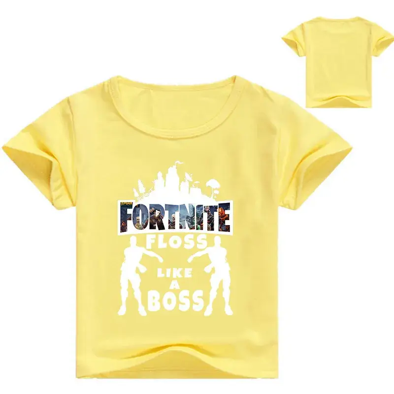 Fortnite Boss Graphic T-Shirt for Kids Black Round Neck