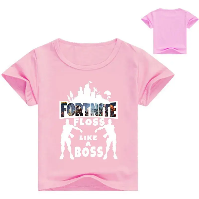 Fortnite Boss Graphic T-Shirt for Kids Black Round Neck