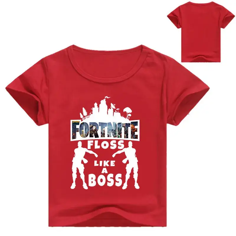 Fortnite Boss Graphic T-Shirt for Kids Black Round Neck