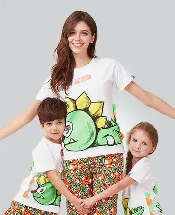 Children's Green Dragon T-Shirt Short Sleeve Summer Wear