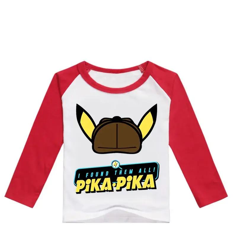 Pika Anime Long Sleeve Pink Shirt for Boys Girls 0353 — feature 10