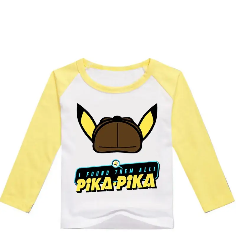 Pika Anime Long Sleeve Pink Shirt for Boys Girls 0353