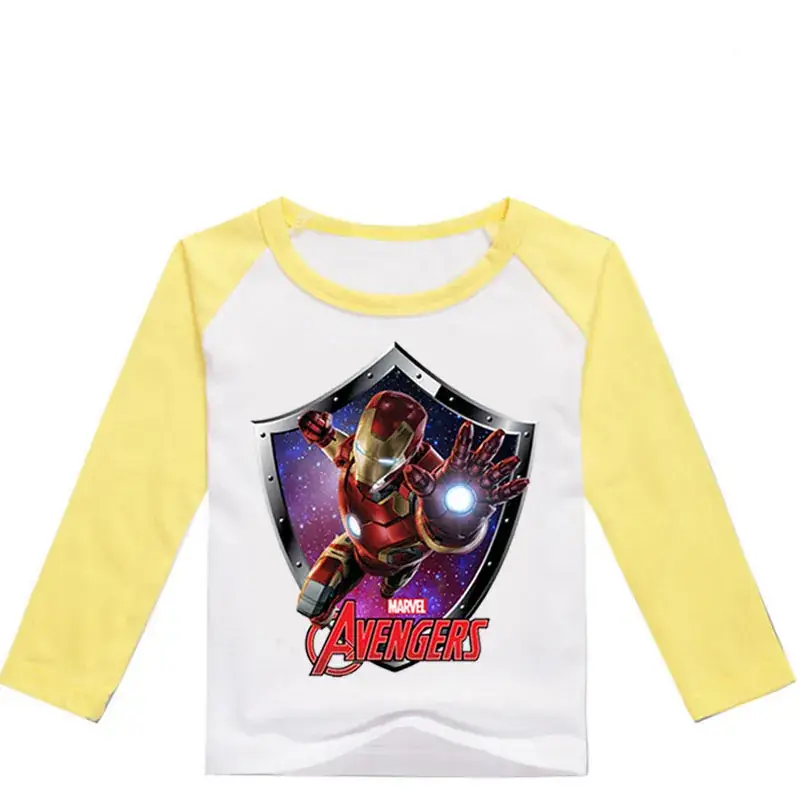 Children's Avengers Long Sleeve Yellow T-Shirt — feature 12