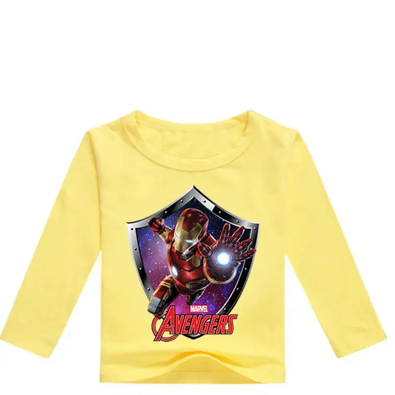 Children's Avengers Long Sleeve Yellow T-Shirt — feature 4