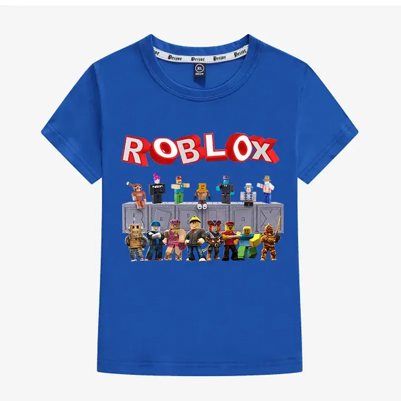 Kids Roblox Printed T-Shirt Grey 26C
