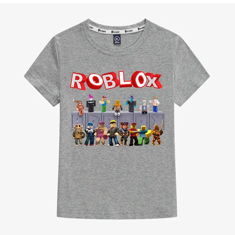 Kids Roblox Printed T-Shirt Grey 26C