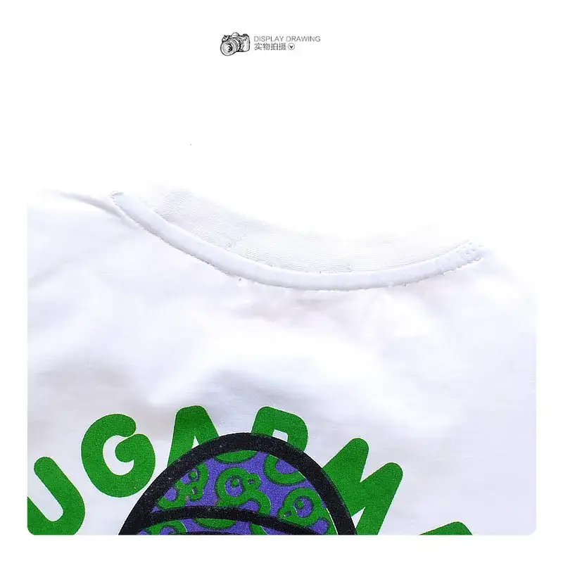 White Mugman Cartoon T-Shirt for Boys Girls Cross Border — feature 7