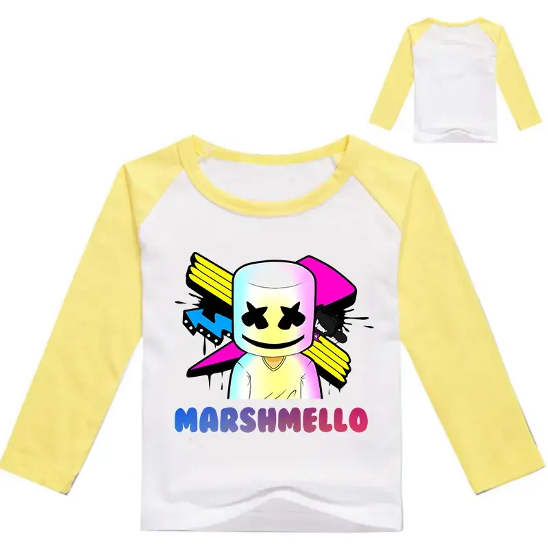 Marlhello Yellow Long Sleeve Kids Shirt - Image 11