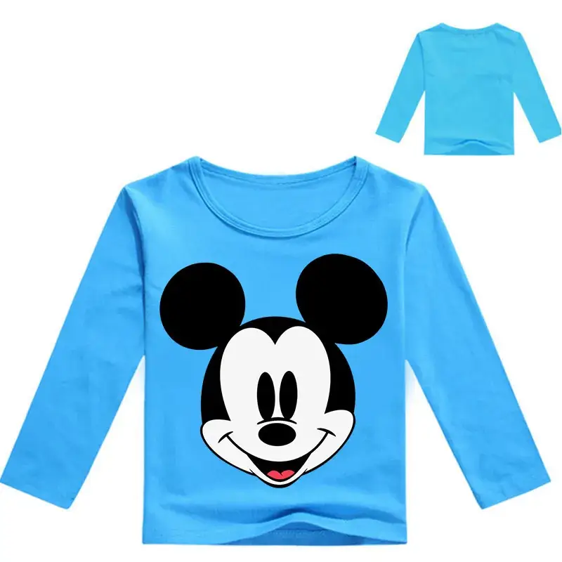 Mickey Mouse Long Sleeve T-Shirt Pink Kids 0297 - Image 8