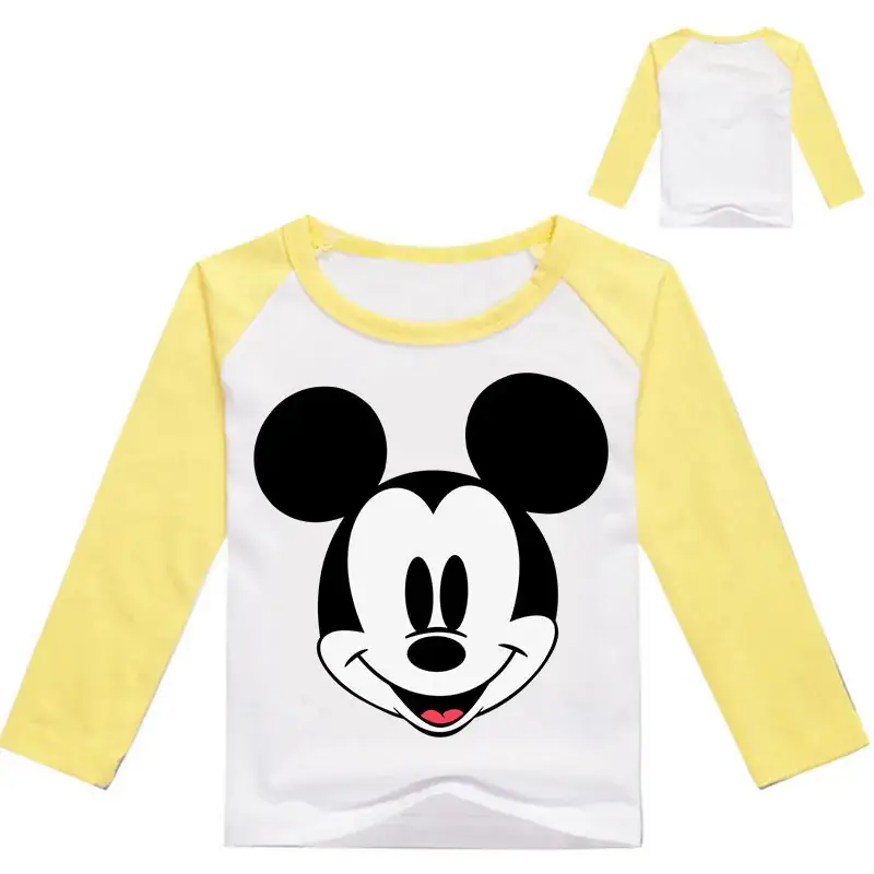 Mickey Mouse Long Sleeve T-Shirt Pink Kids 0297 — feature 12