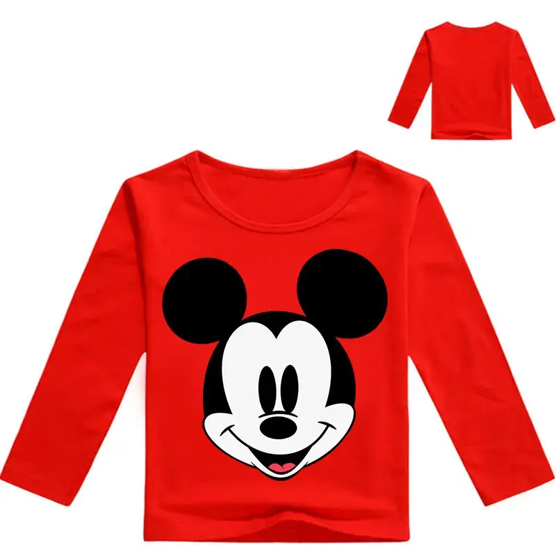 Mickey Mouse Long Sleeve T-Shirt Pink Kids 0297 — feature 5