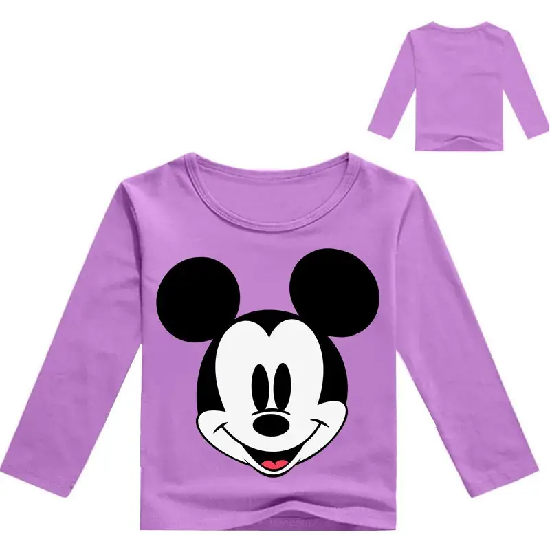 Mickey Mouse Long Sleeve T-Shirt Pink Kids 0297 — feature 6