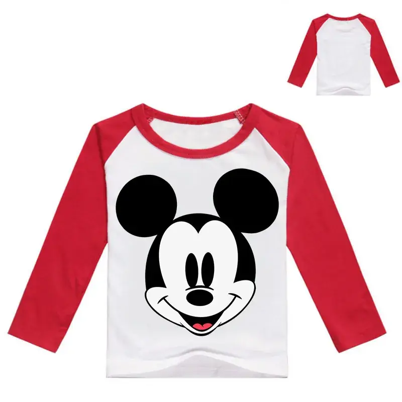 Mickey Mouse Long Sleeve T-Shirt Pink Kids 0297 - Image 9