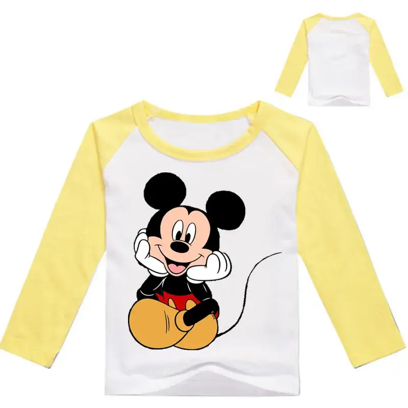 Mickey Mouse Long Sleeve T-Shirt Black Medium Large - Image 11