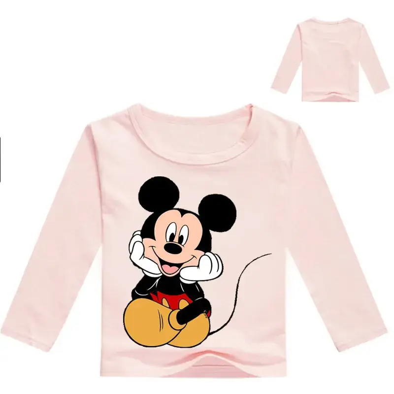 Mickey Mouse Long Sleeve T-Shirt Black Medium Large - Image 2