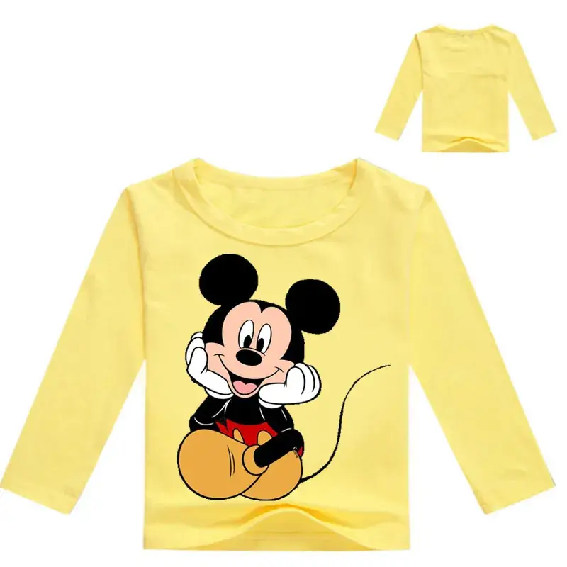 Mickey Mouse Long Sleeve T-Shirt Black Medium Large - Image 3
