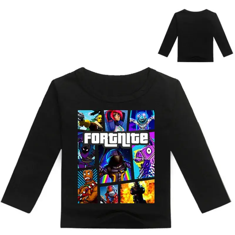 2018 Long Sleeve Printed T-Shirt White Round Neck - Image 13