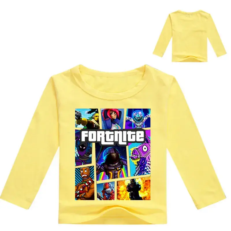 2018 Long Sleeve Printed T-Shirt White Round Neck - Image 3