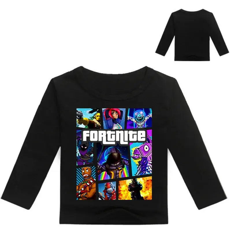 2018 Long Sleeve Printed T-Shirt White Round Neck - Image 7