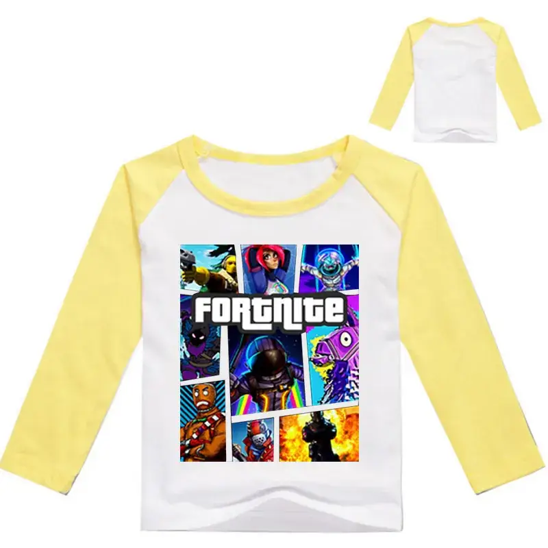2018 Long Sleeve Printed T-Shirt White Round Neck - Image 9