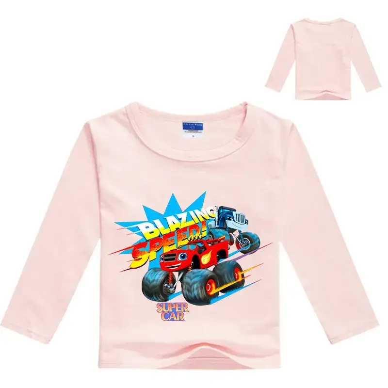 Yellow Motorcycle Graphic Long Sleeve T-Shirt for Boys - Image 2