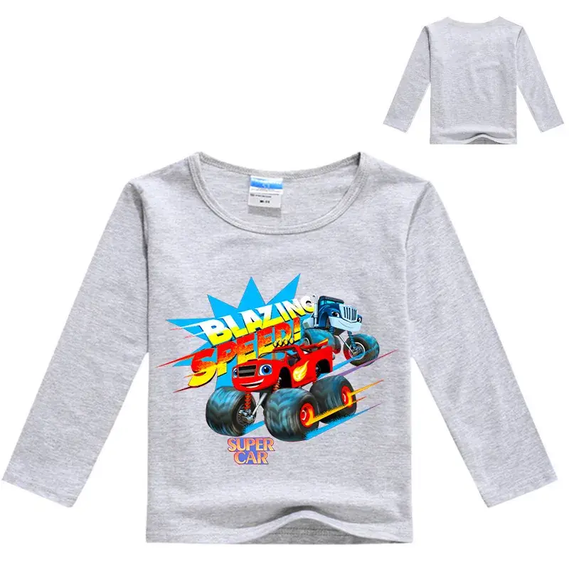 Yellow Motorcycle Graphic Long Sleeve T-Shirt for Boys - Image 5