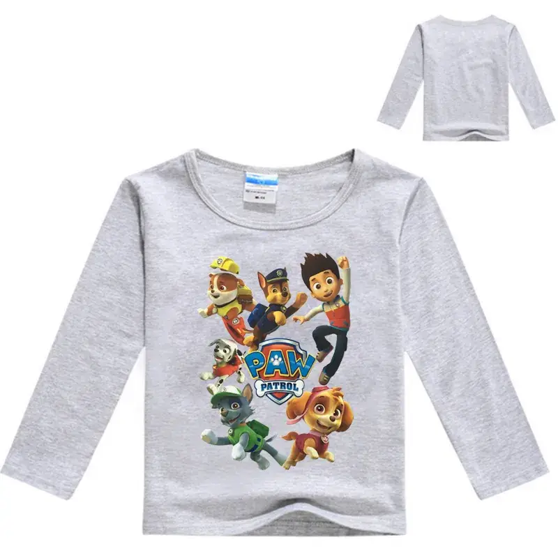 Kids Cartoon Long Sleeve T-Shirt Black 7195 — feature 3