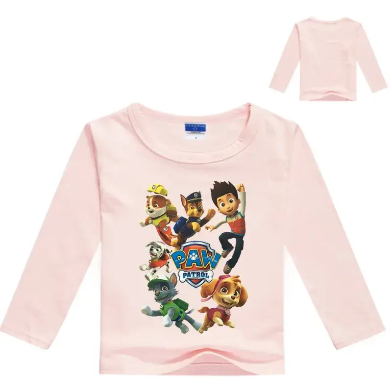 Kids Cartoon Long Sleeve T-Shirt Black 7195 - Image 2
