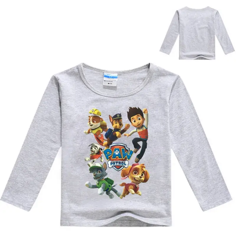 Kids Cartoon Long Sleeve T-Shirt Black 7195 - Image 5