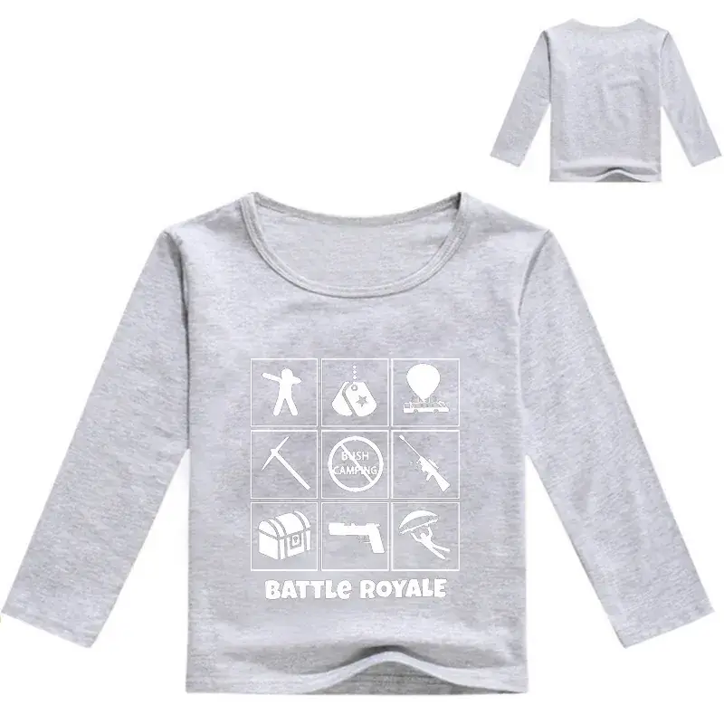 2018 Battle Royale Long Sleeve T-Shirt Black Round Neck - Image 8
