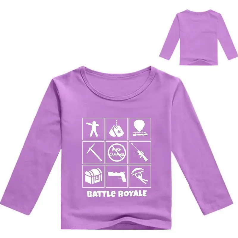 2018 Battle Royale Long Sleeve T-Shirt Black Round Neck - Image 10