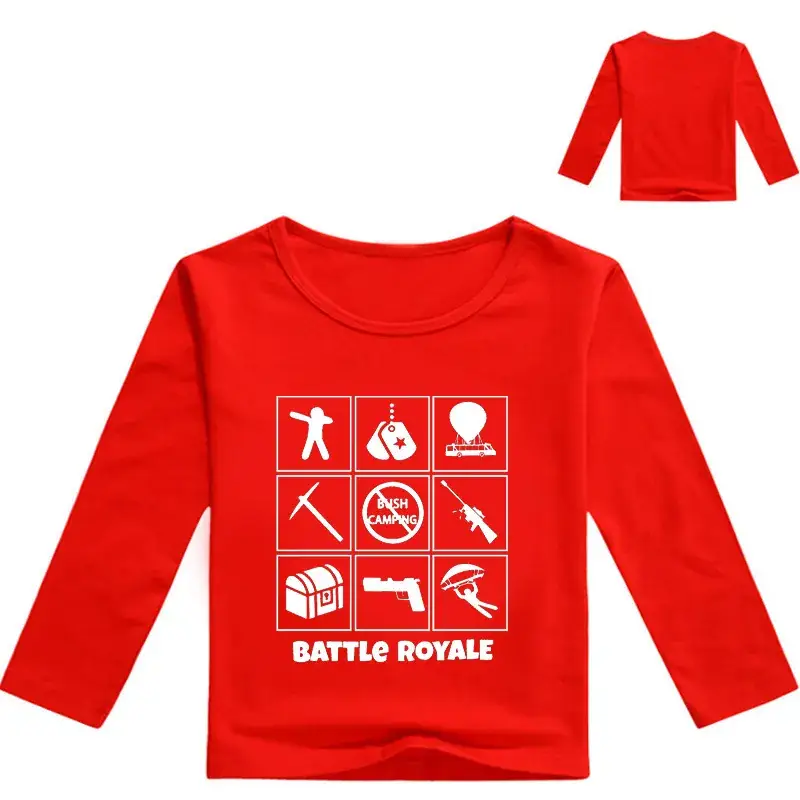 2018 Battle Royale Long Sleeve T-Shirt Black Round Neck — feature 5