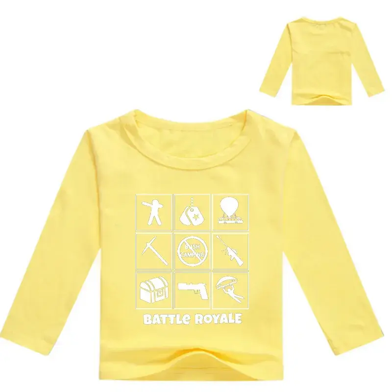 2018 Battle Royale Long Sleeve T-Shirt Black Round Neck — feature 6