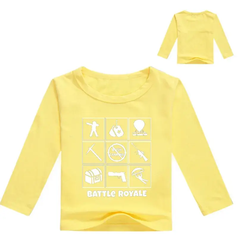 2018 Battle Royale Long Sleeve T-Shirt Black Round Neck - Image 2