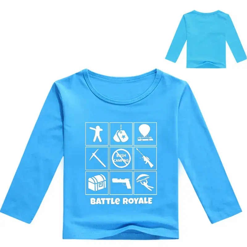 2018 Battle Royale Long Sleeve T-Shirt Black Round Neck - Image 7