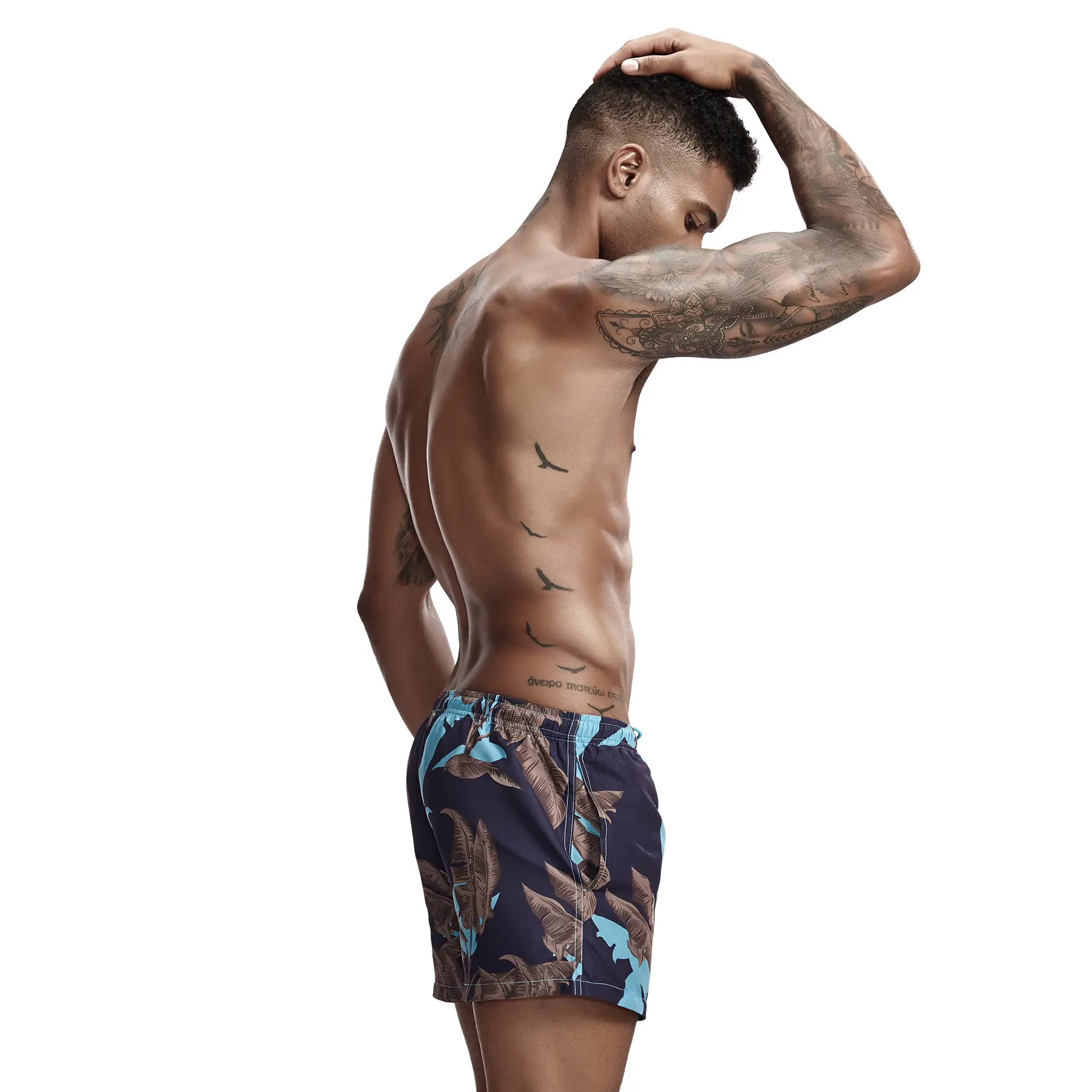 Men's Camo Printed Beach Shorts Loose Quick-Drying Export Wholesale