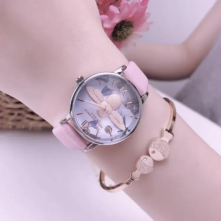 Women's Bee Design Watch White Shell Light Luxury - Image 8