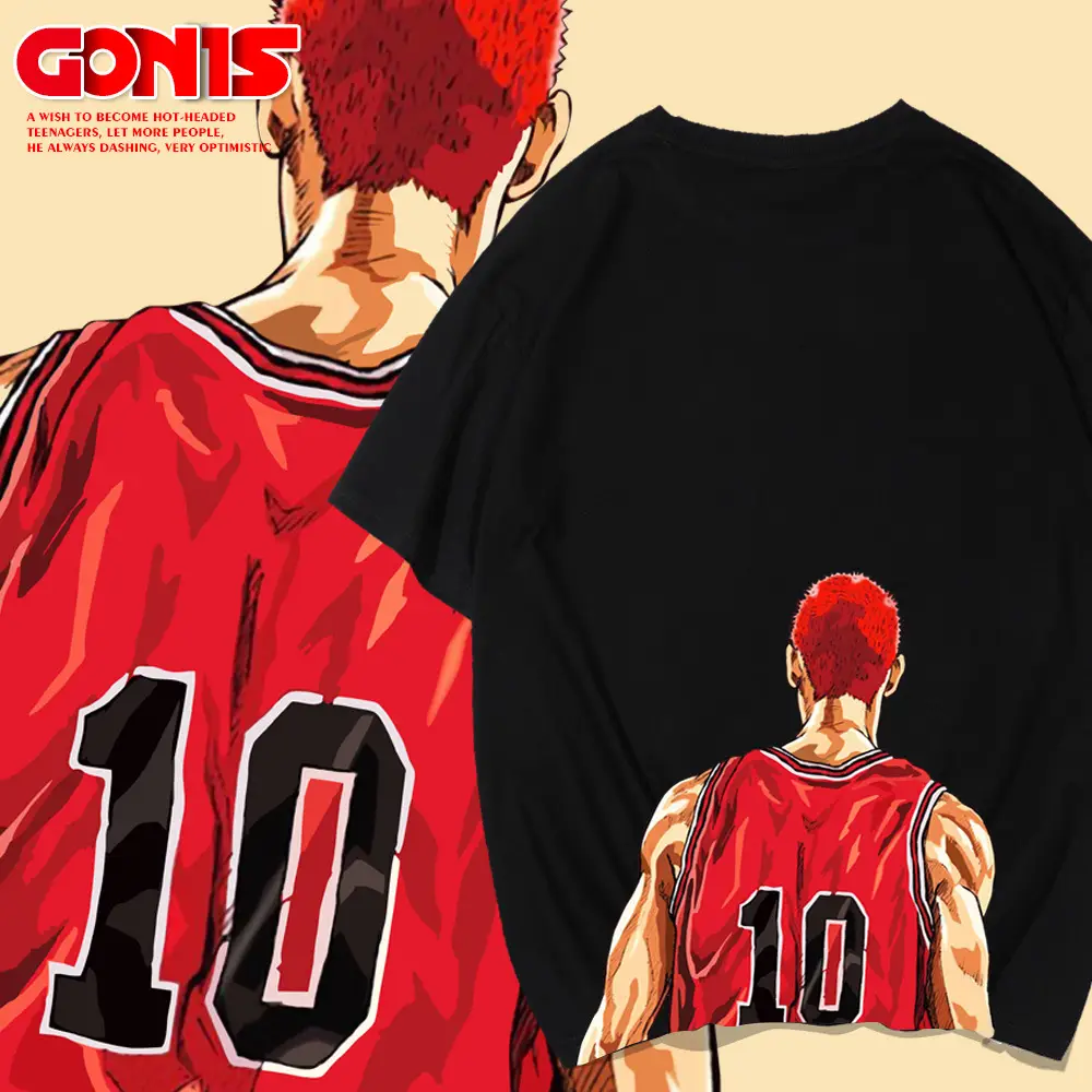 Men Summer T-Shirt Sakuragi Animation Design Yellow - Image 7