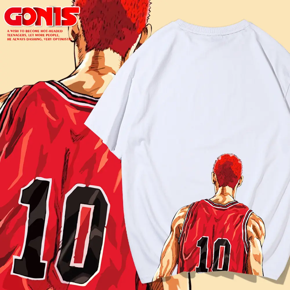 Men Summer T-Shirt Sakuragi Animation Design Yellow - Image 8