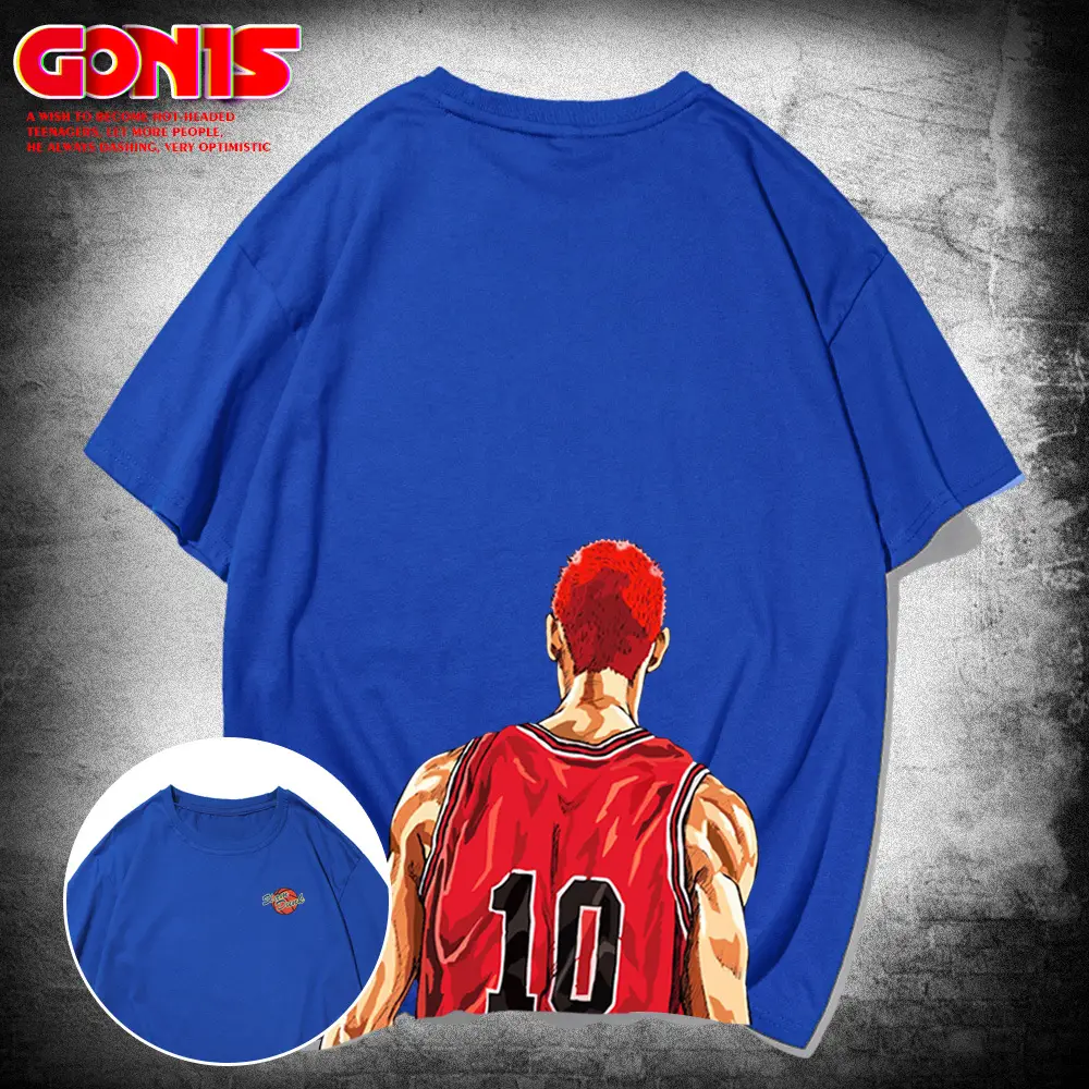 Men Summer T-Shirt Sakuragi Animation Design Yellow - Image 5