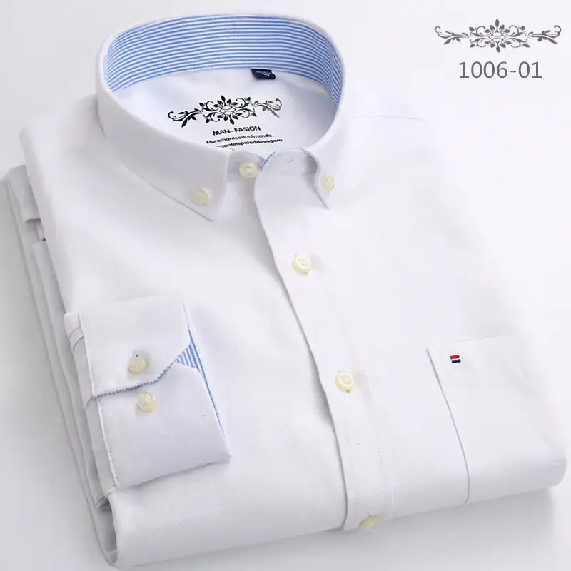 Men's Light Blue Cotton Collar Shirt 1006-08 - Image 10