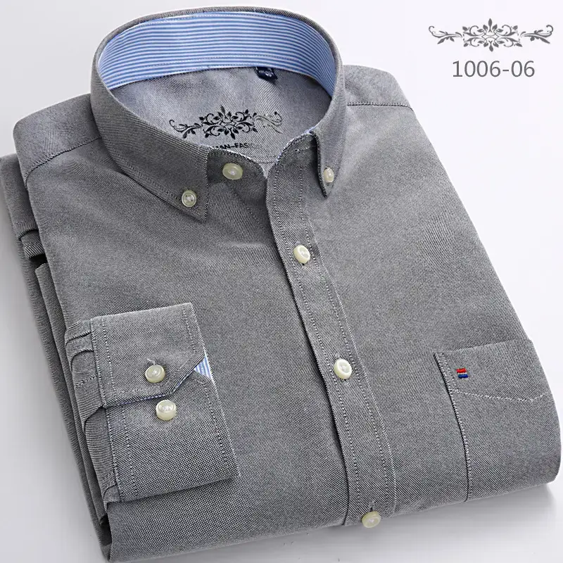 Men's Light Blue Cotton Collar Shirt 1006-08 - Image 3