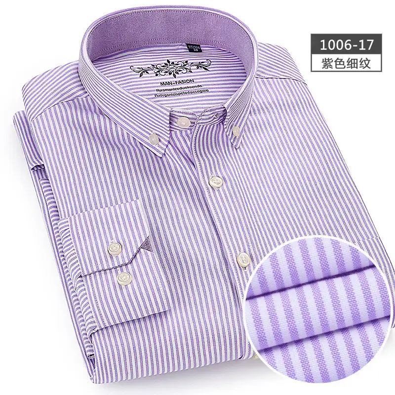 Men's Light Blue Cotton Collar Shirt 1006-08 - Image 8