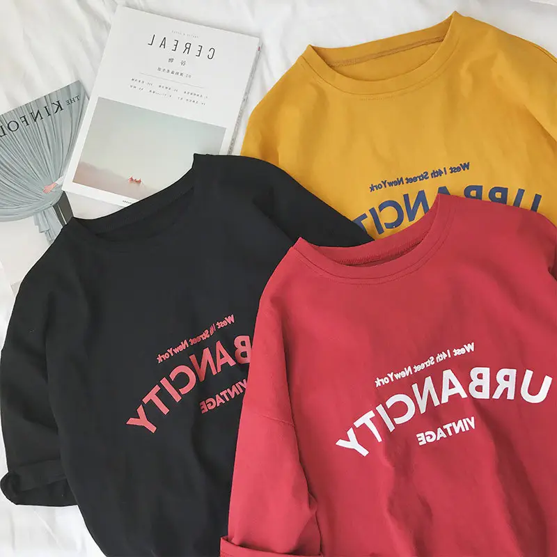 Women Urbanity Vintage Short Sleeve T-Shirt Yellow